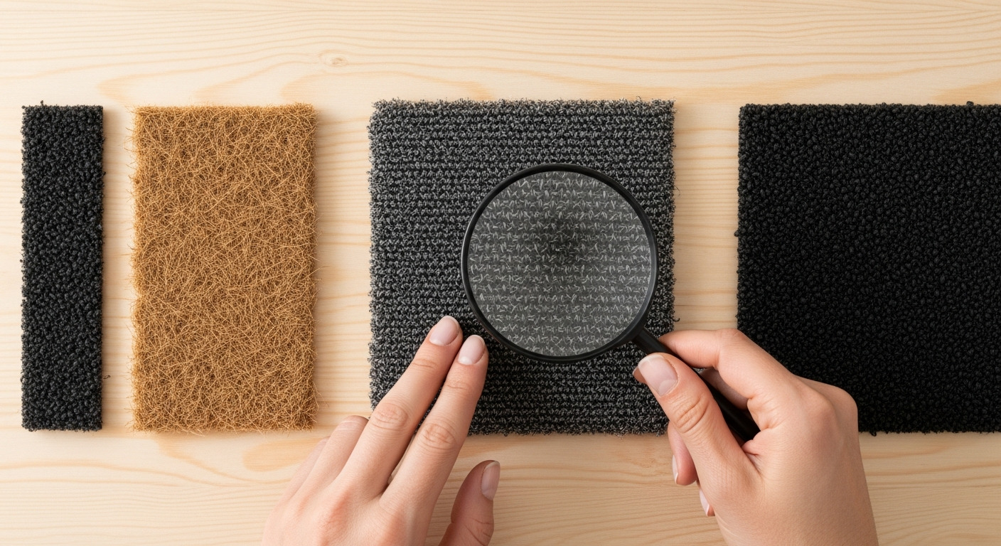 Auswahl verschiedener Schmutzfangmatten für einen Ratgeber