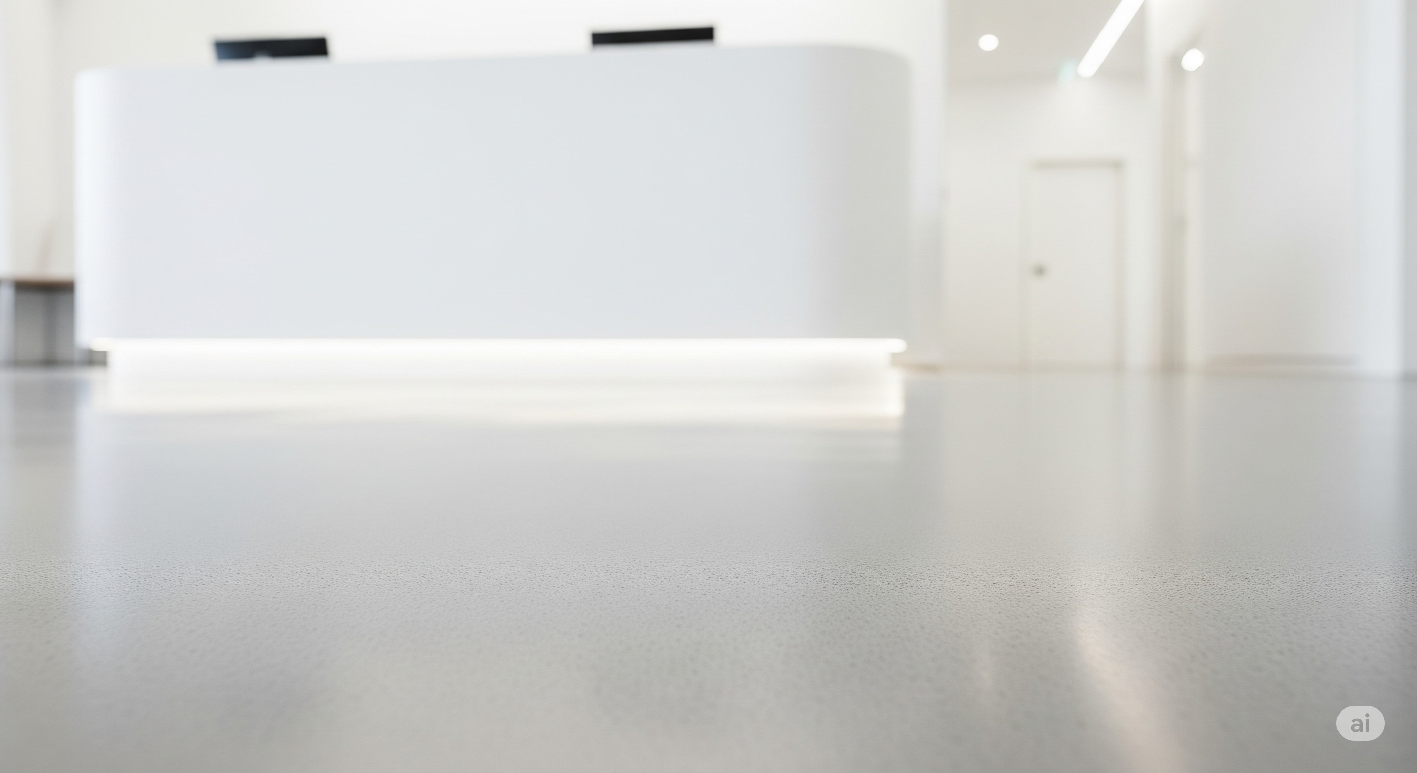 Nahaufnahme eines sauberen Bodens in einer Arztpraxis