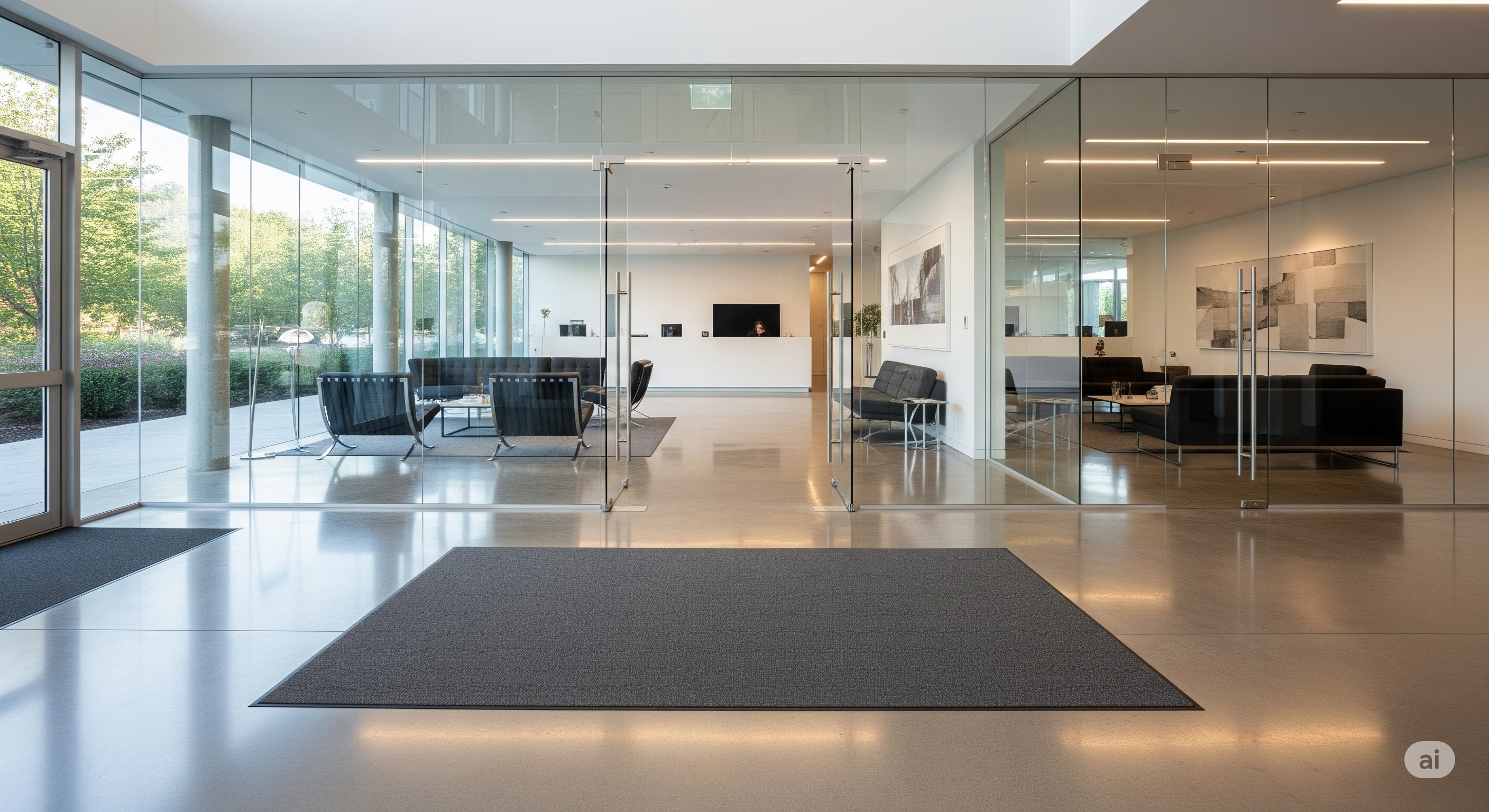 Ein stilvoller und professioneller Firmeneingang