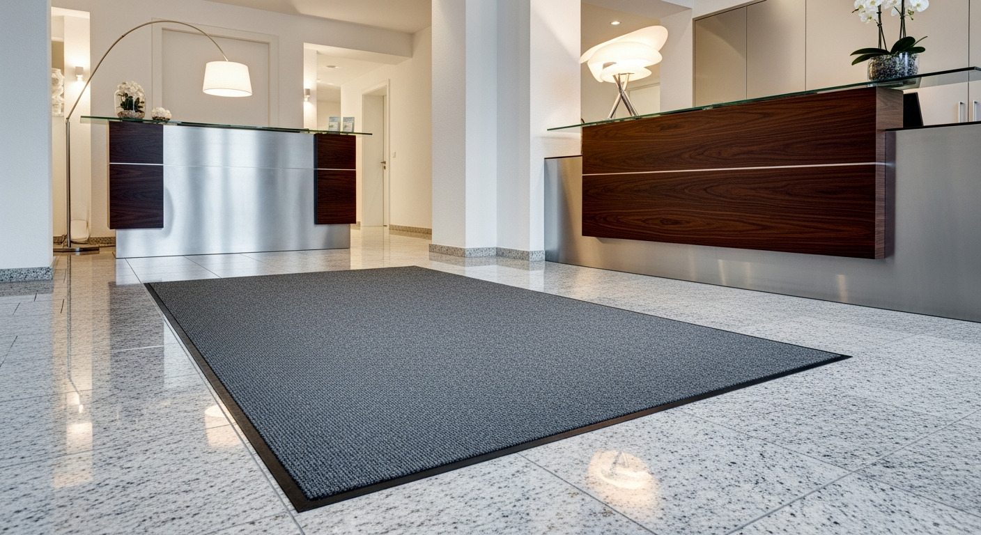 Eleganter und sauberer Eingangsbereich einer Praxis in Nürnberg Erlenstegen